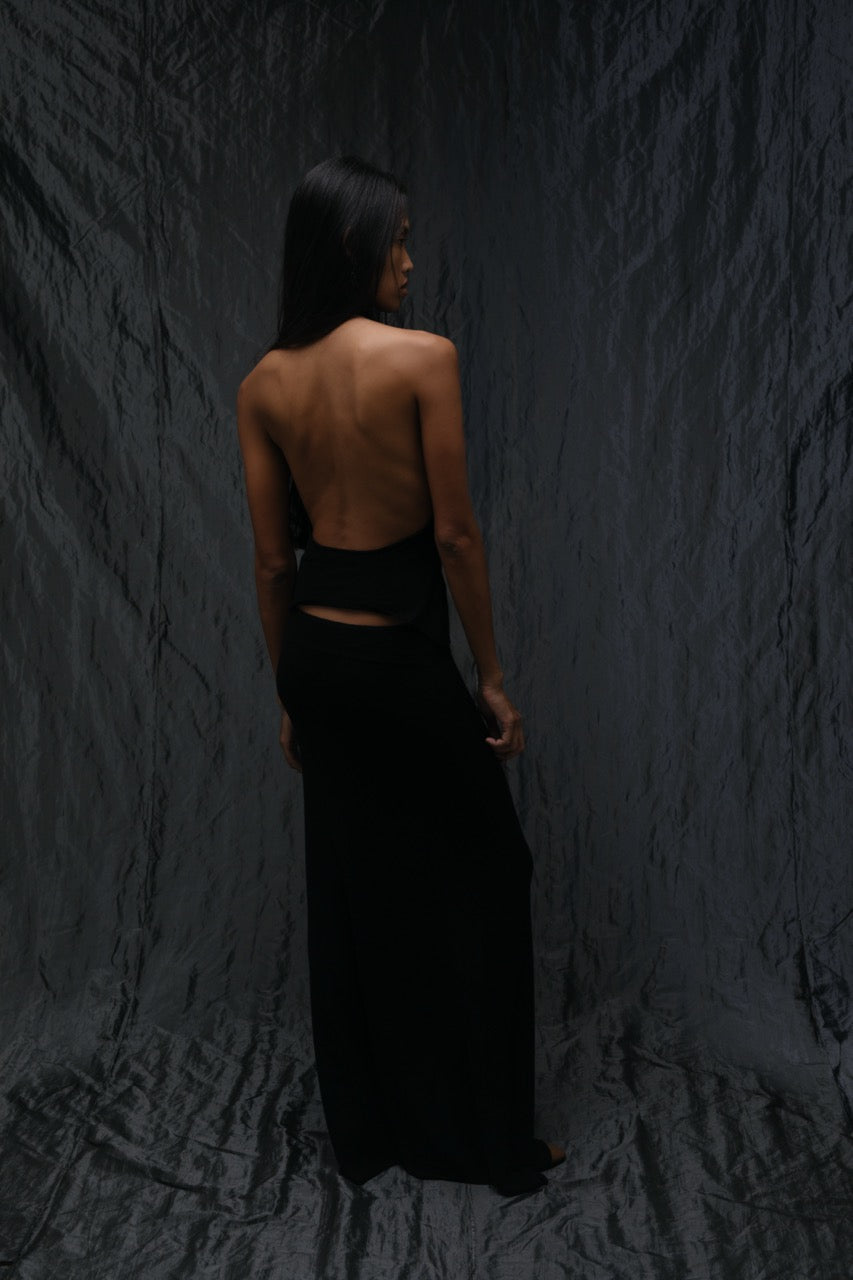 Allegra Long Skirt Black