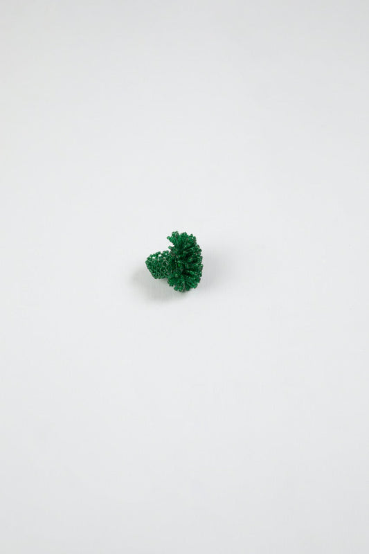 Dark Green Anemona Ring