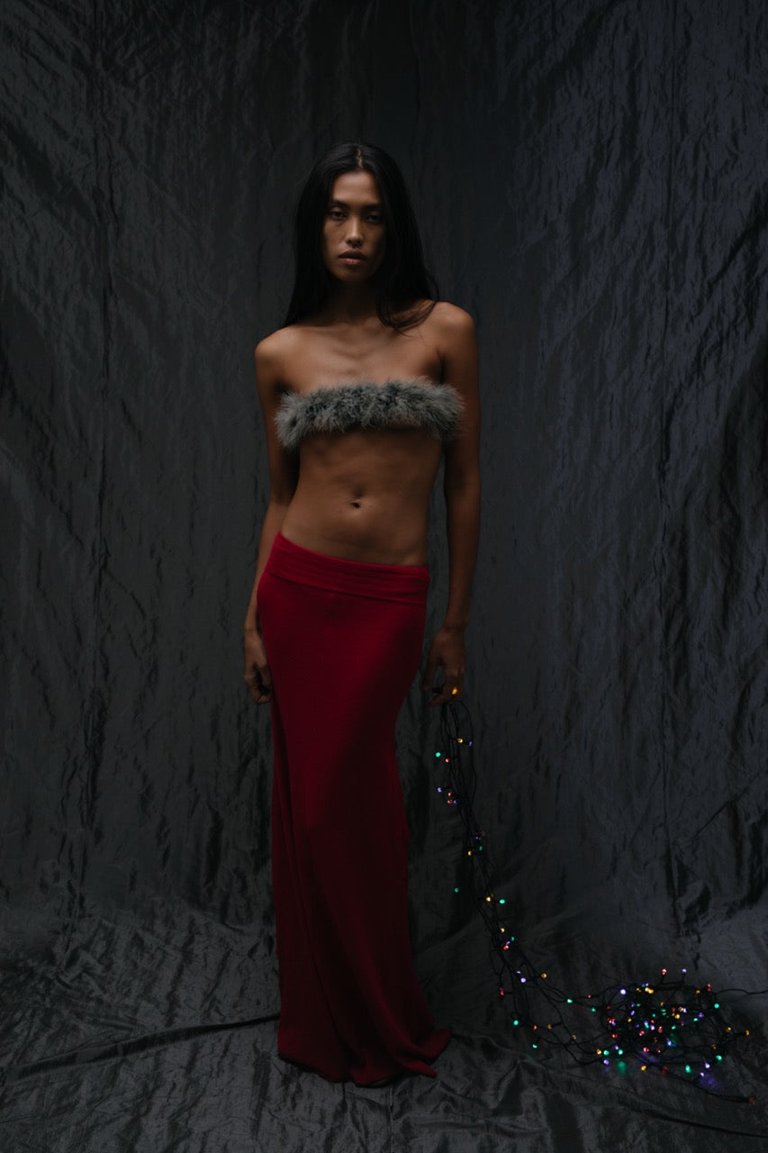 Allegra Long Skirt Red