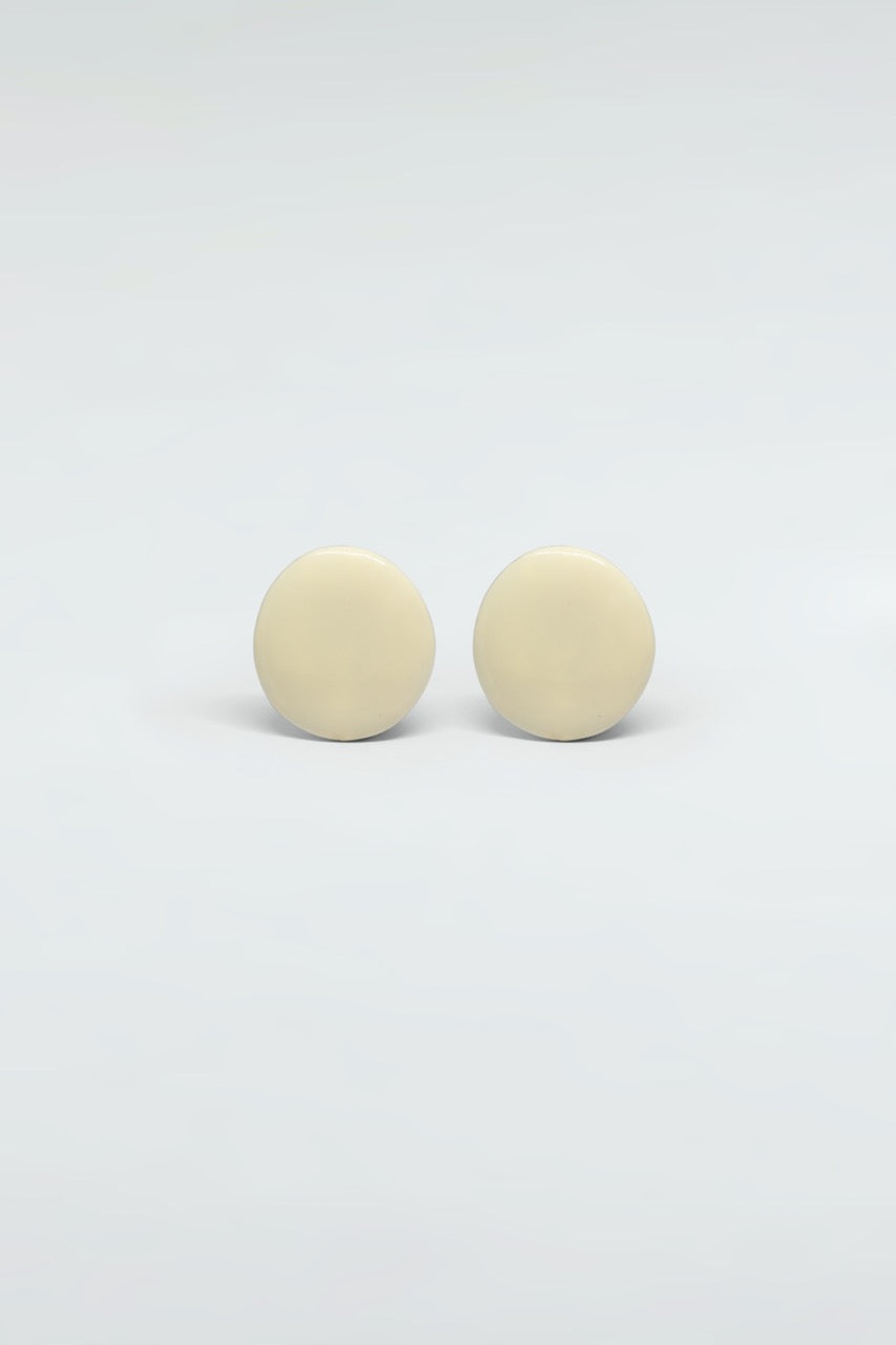 Oval Earrings Ivory