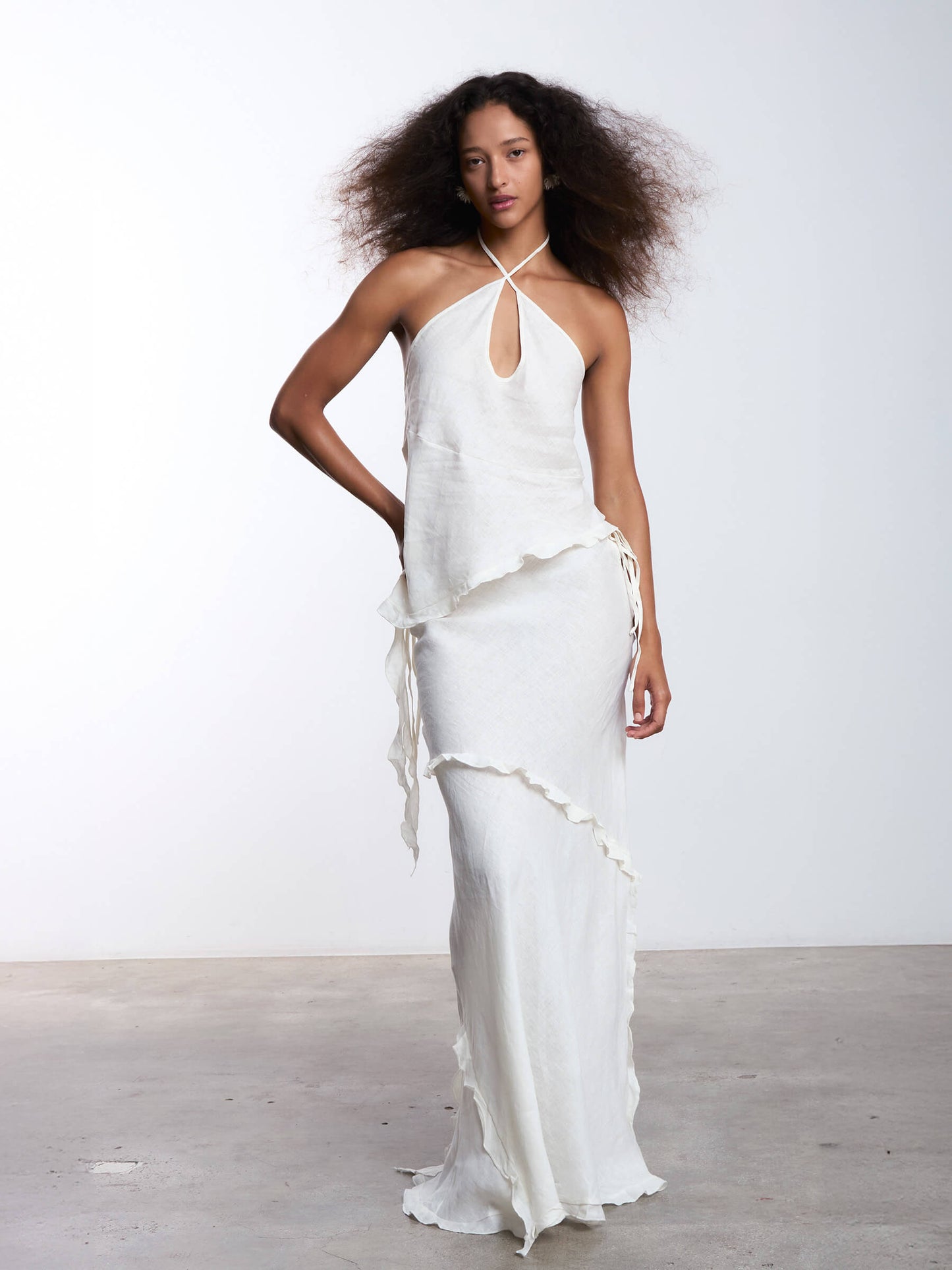 White Linen Ecstasy Skirt falda
