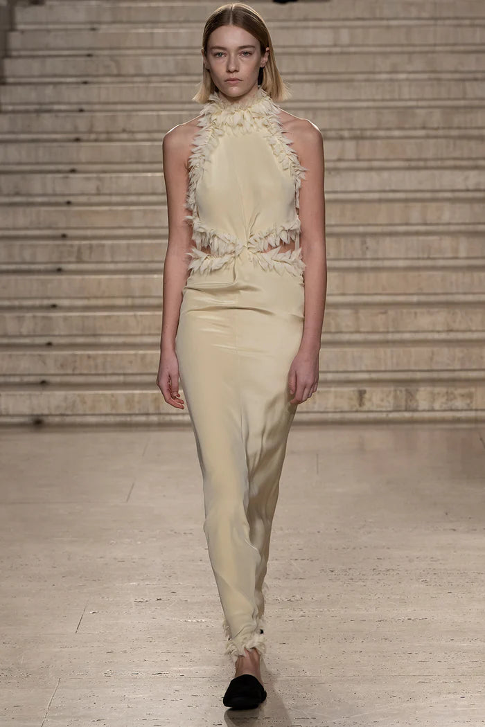 XIN DRESS PALEST BUTTERMILK
