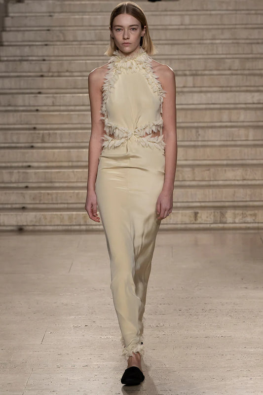 XIN DRESS PALEST BUTTERMILK