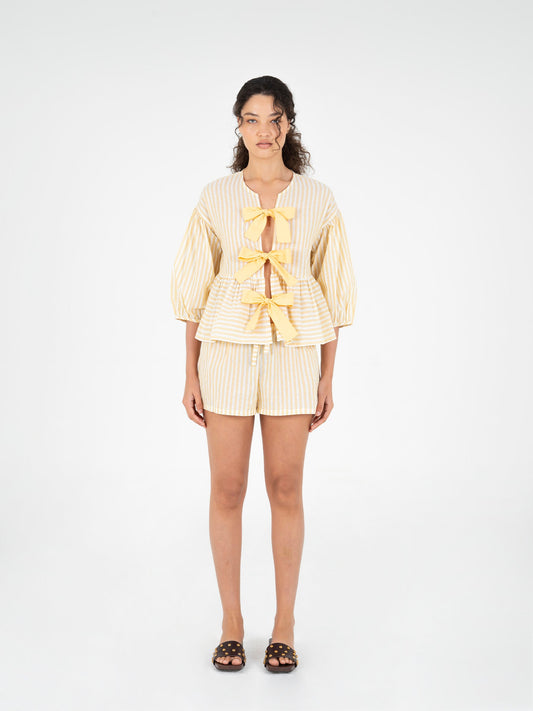 Yellow Striped Spirit Top top