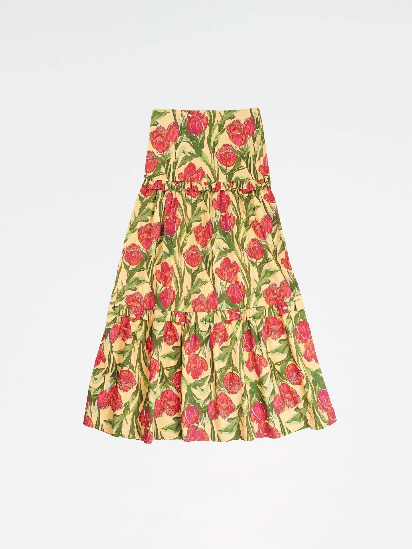 Zafira Yellow Maxi Skirt falda