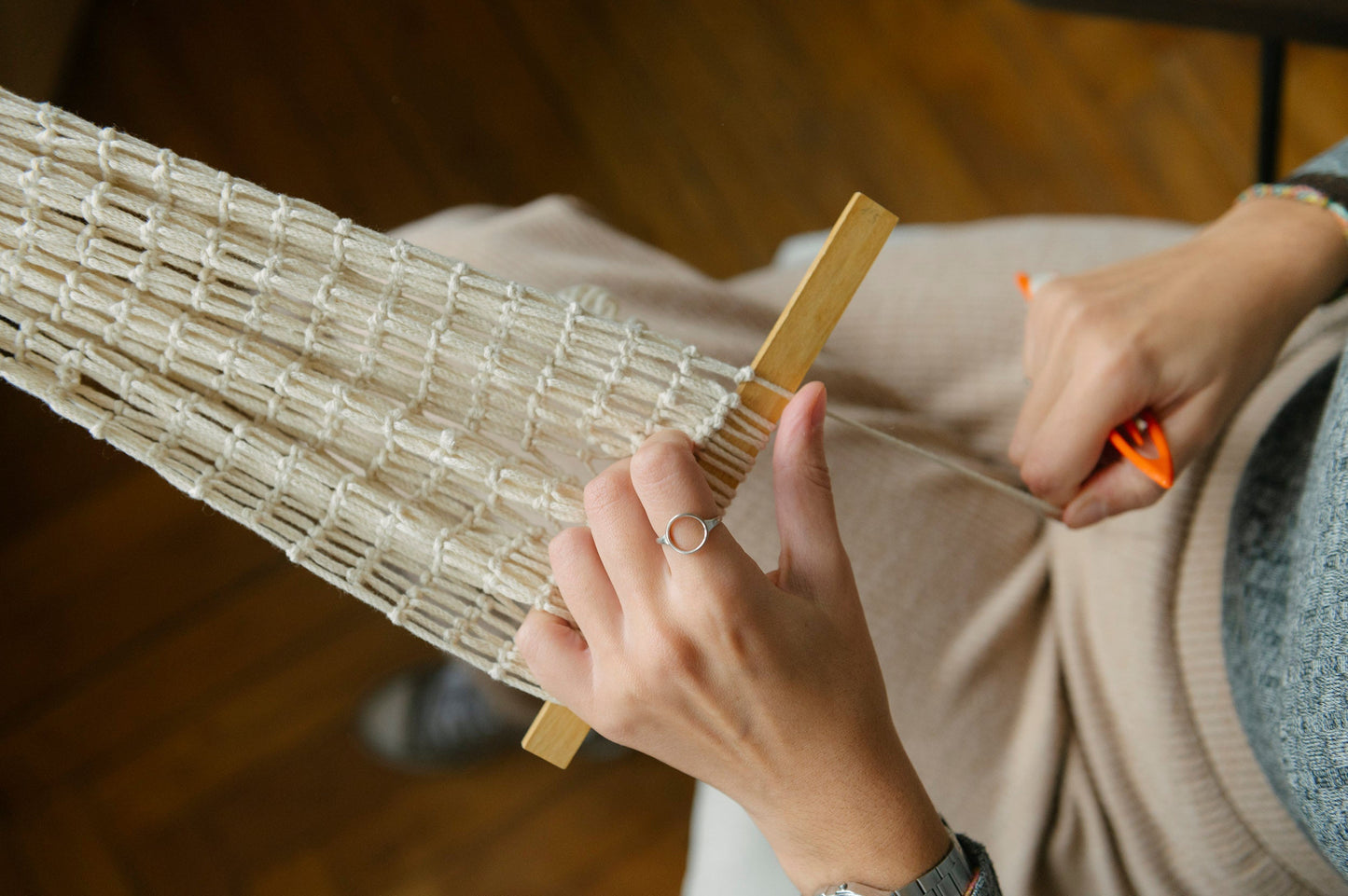 asturian fishing net weaving tecnique