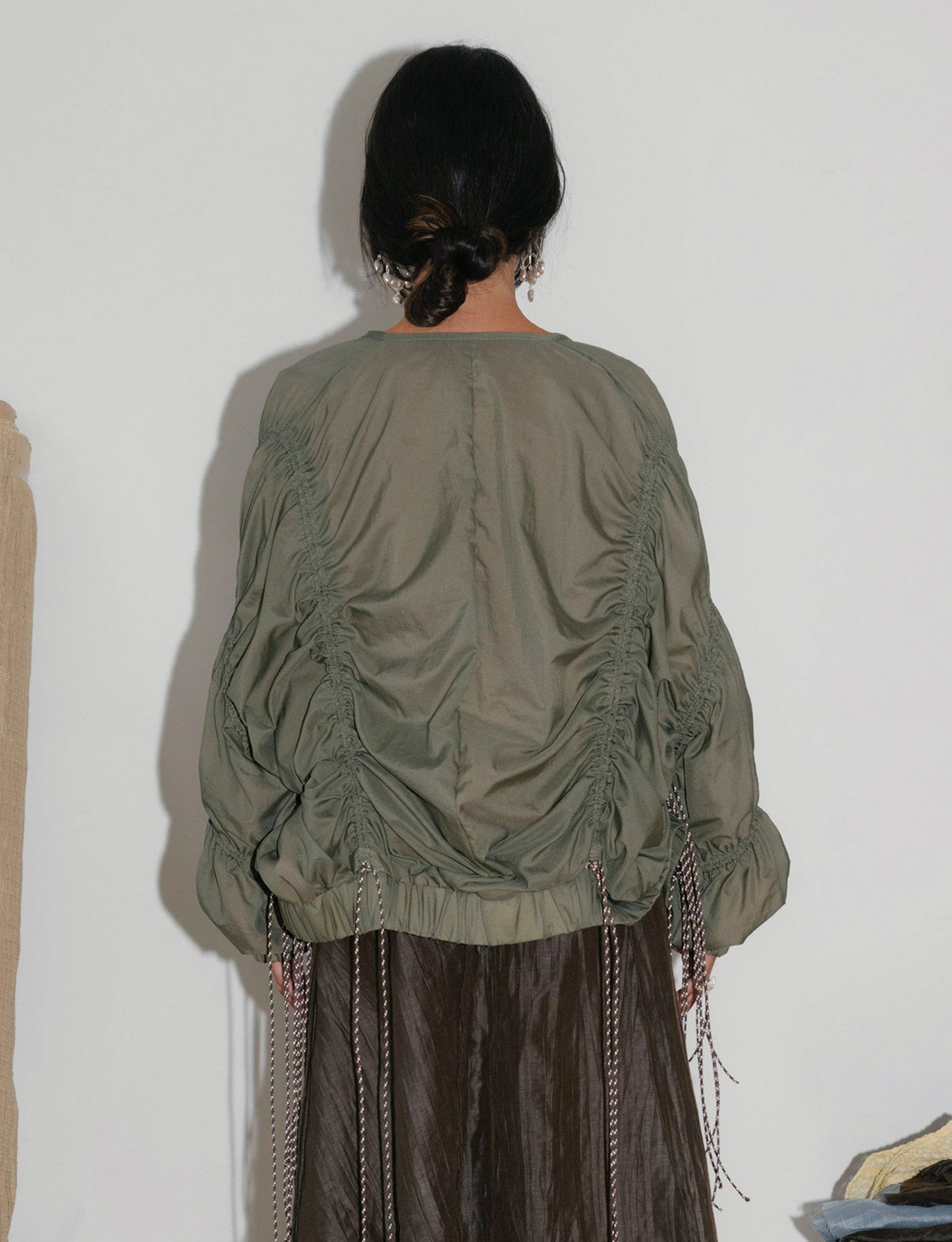 atalaya recycled nylon green bomber back