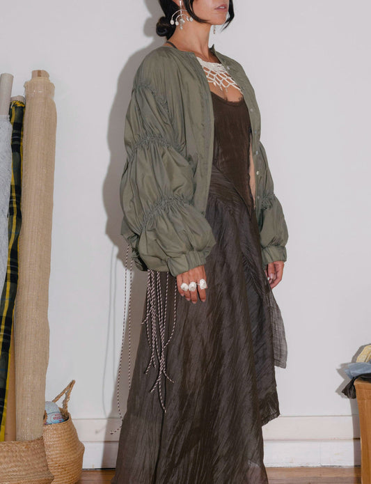 atalaya recycled nylon green bomber side