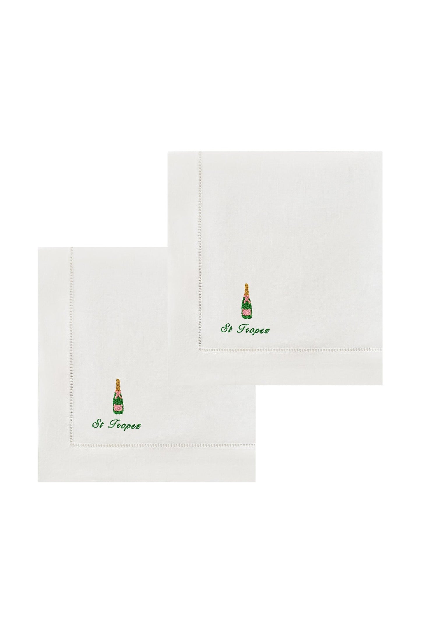 Champagne Napkins | Embroidered Linen