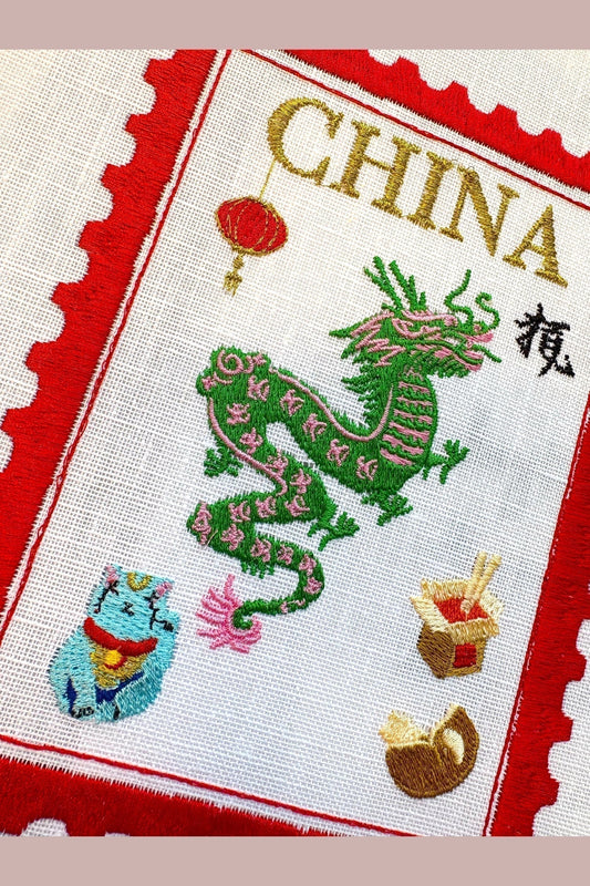 China Embroidered Stamp