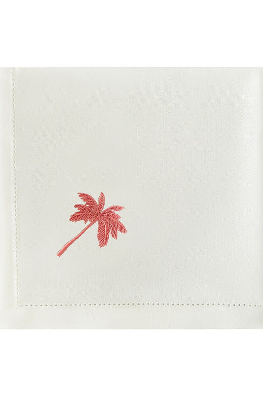 Palm Tree Embroidered Napkins | Set of 2