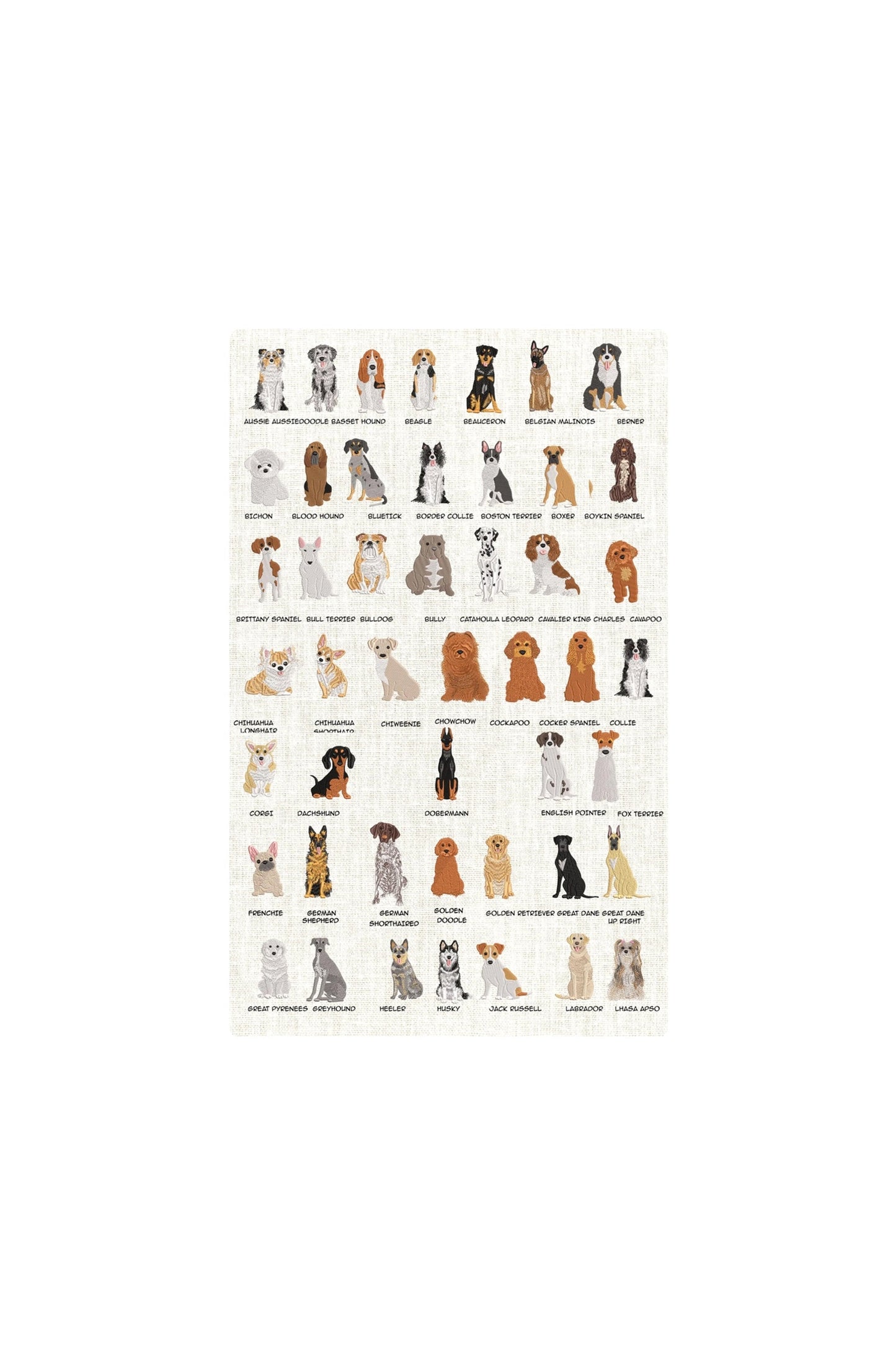 Doggie Linen Napkins - Set 4