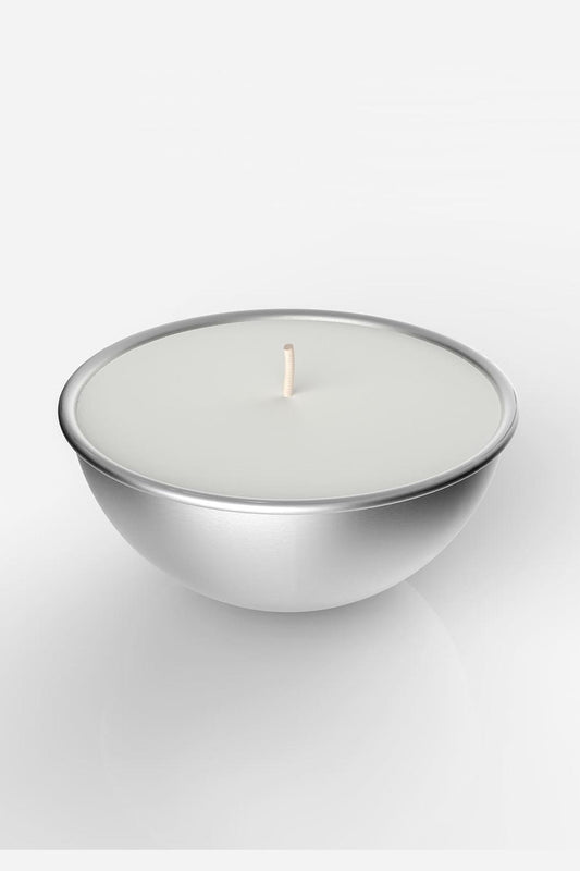 Ricarica grande formato L per candele Aura Effusione in alluminio, vista prospettica