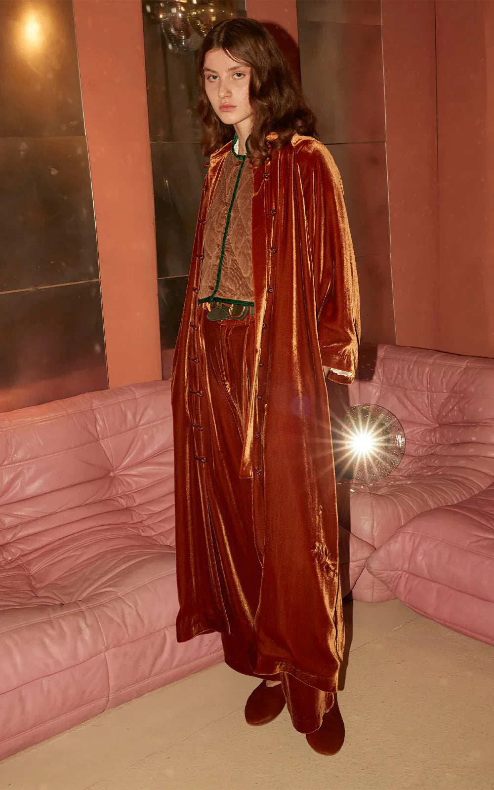 VELVET LIGHT COAT - COPPER