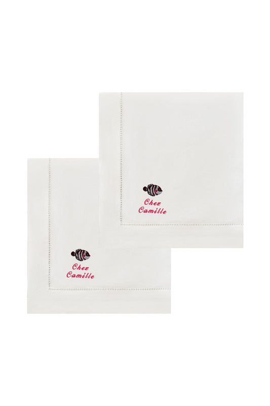 Embroidered Fish Napkins