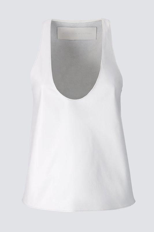Scoop Leather Tank Arum