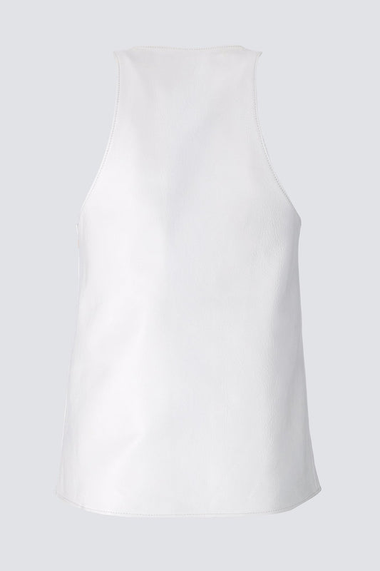 Scoop Leather Tank Arum