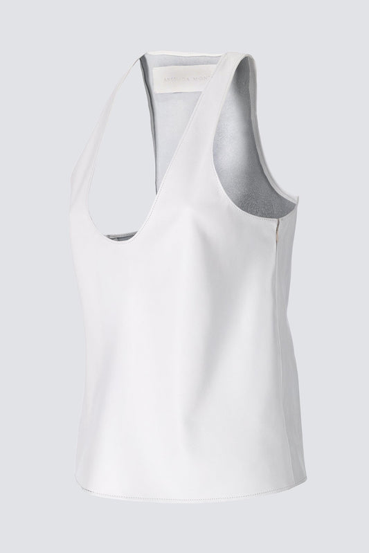 Scoop Leather Tank Arum