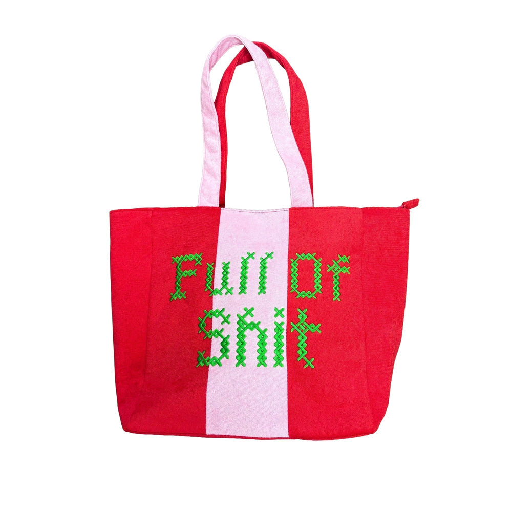 Terry Towel  Pink Full Of Shit Bag