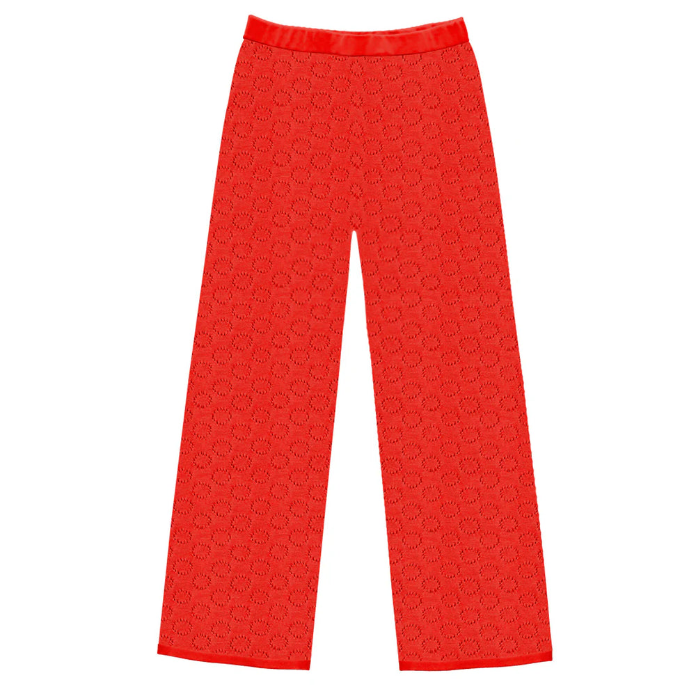 HONEYCOMB PANTS RED