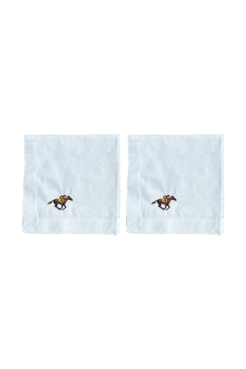 Horse Racing Napkins | Embroidered Fathers Day