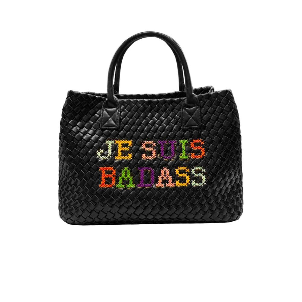 Je Suis Badass Vegan Embrodiered Bag