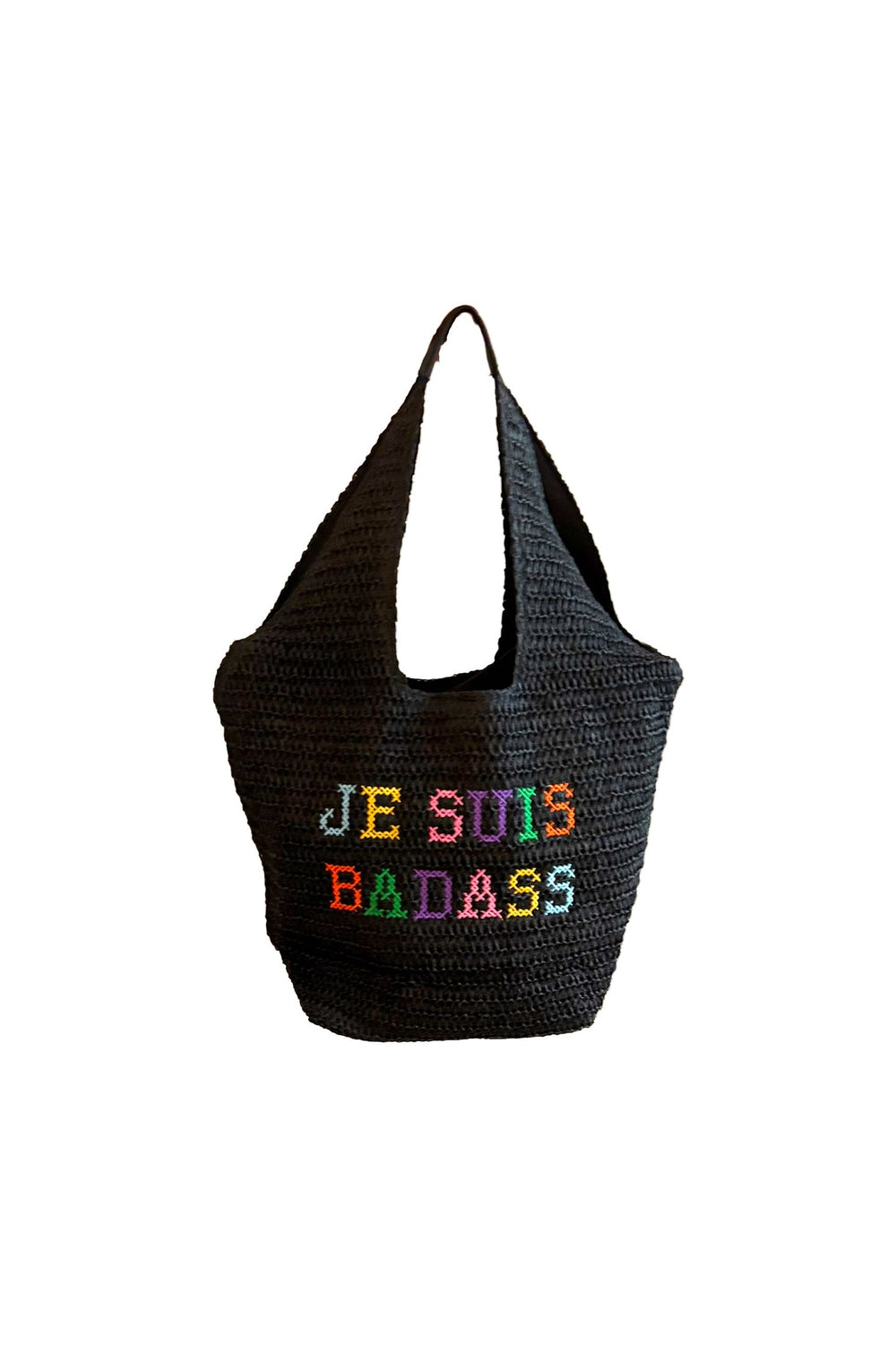 Je Suis BADASS embroidered oversized Bag