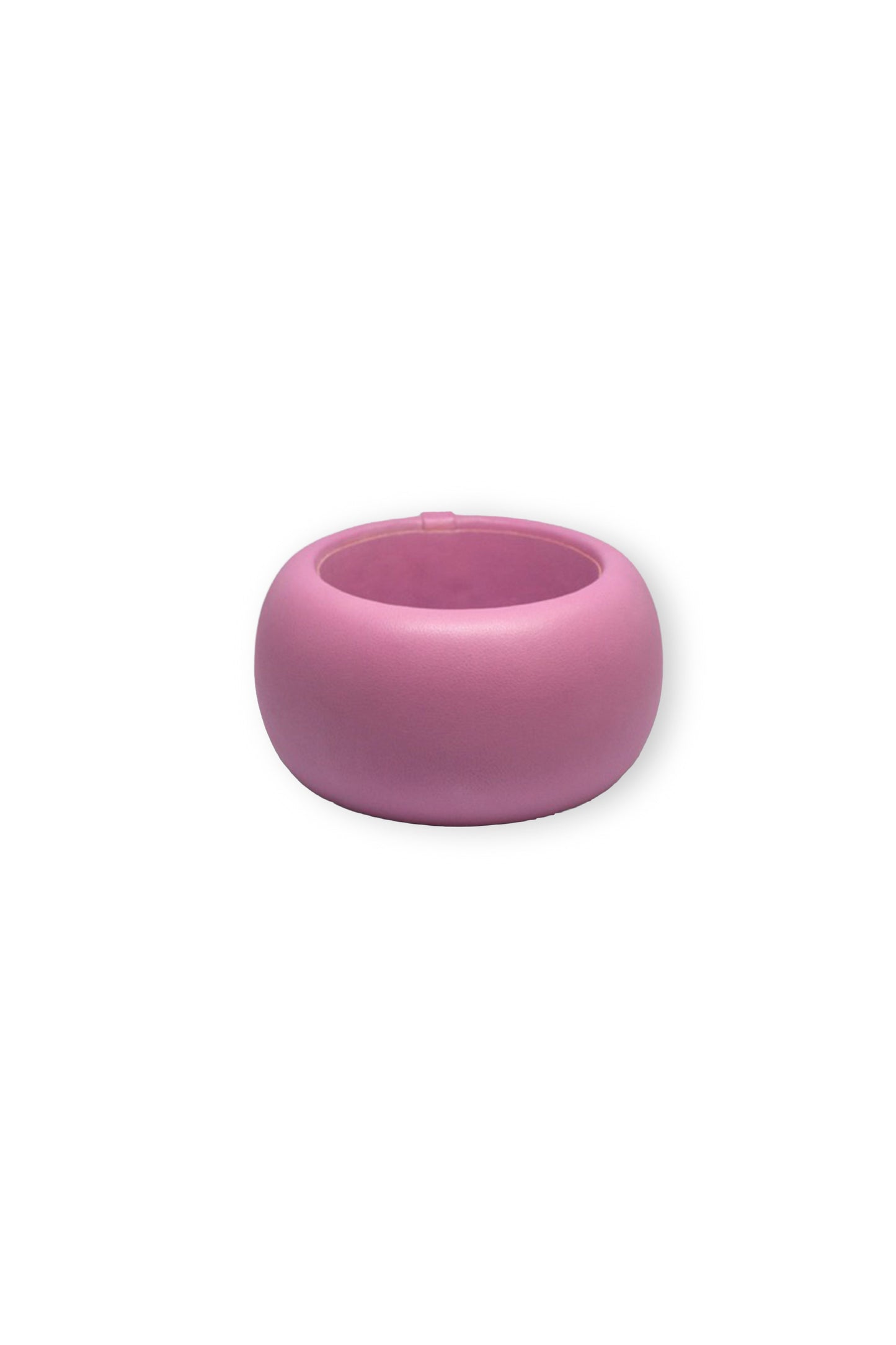 Leather Chunk Bracelet Pink