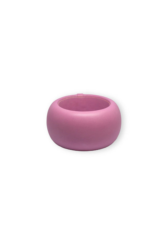 Leather Chunk Bracelet Pink