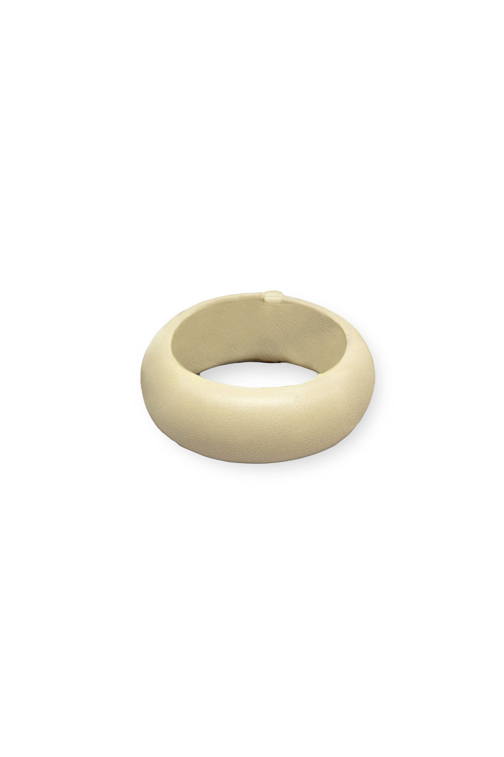 Leather Slim Bracelet Cream