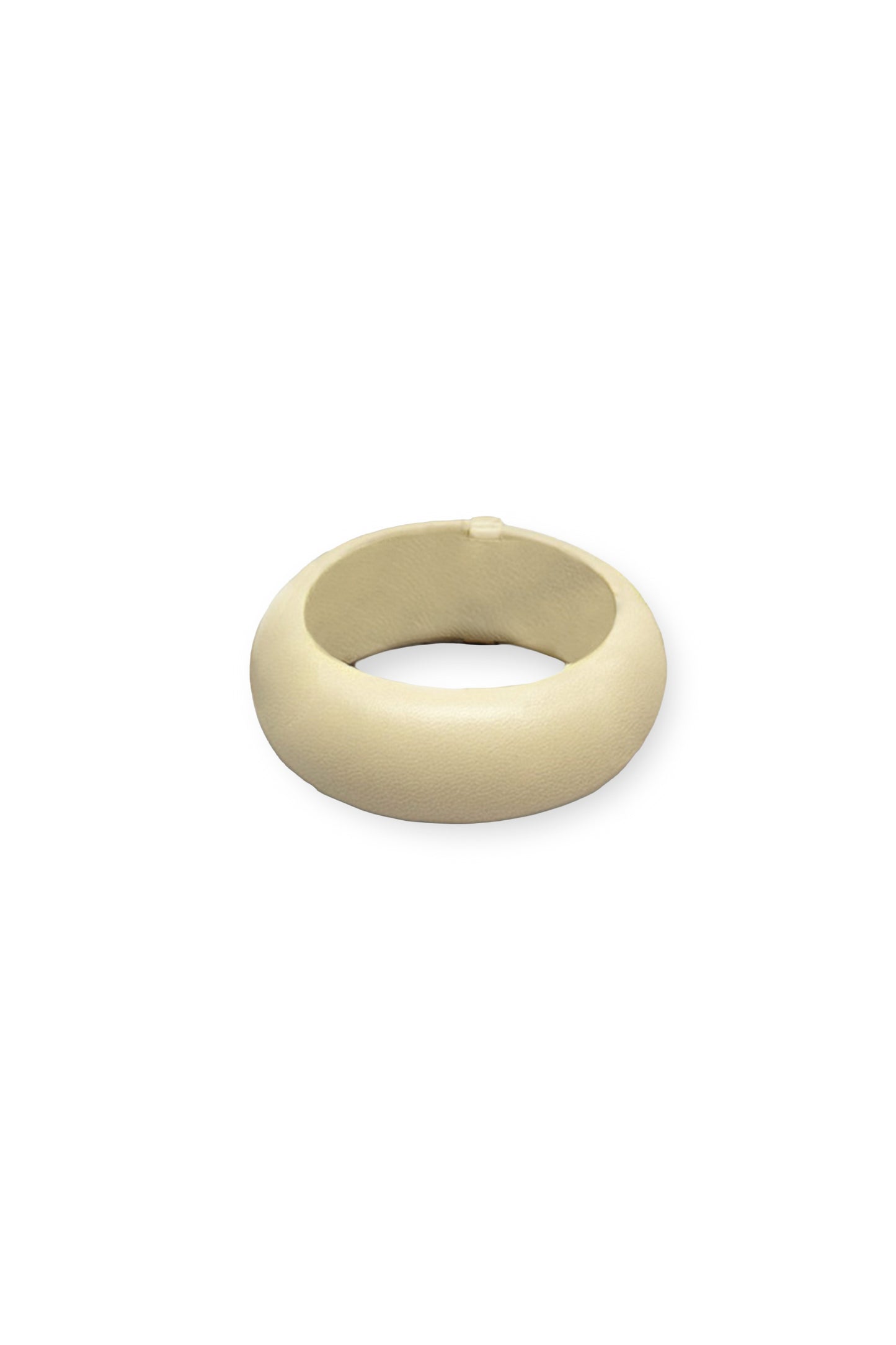 Leather Slim Bracelet Cream