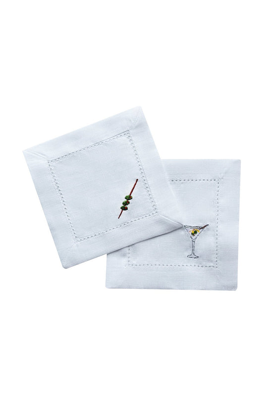 Martini & Olives Cocktail Napkins | Set of 2