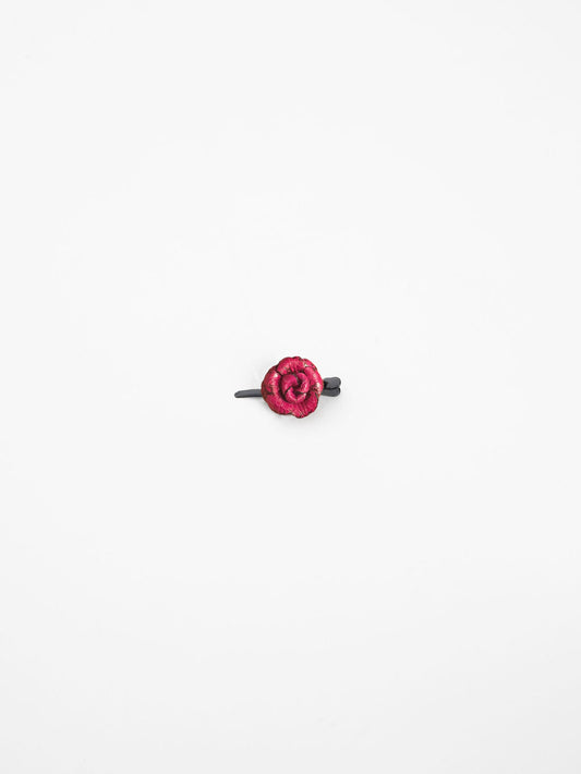 Mini Fiore Leather Clip Fuchsia