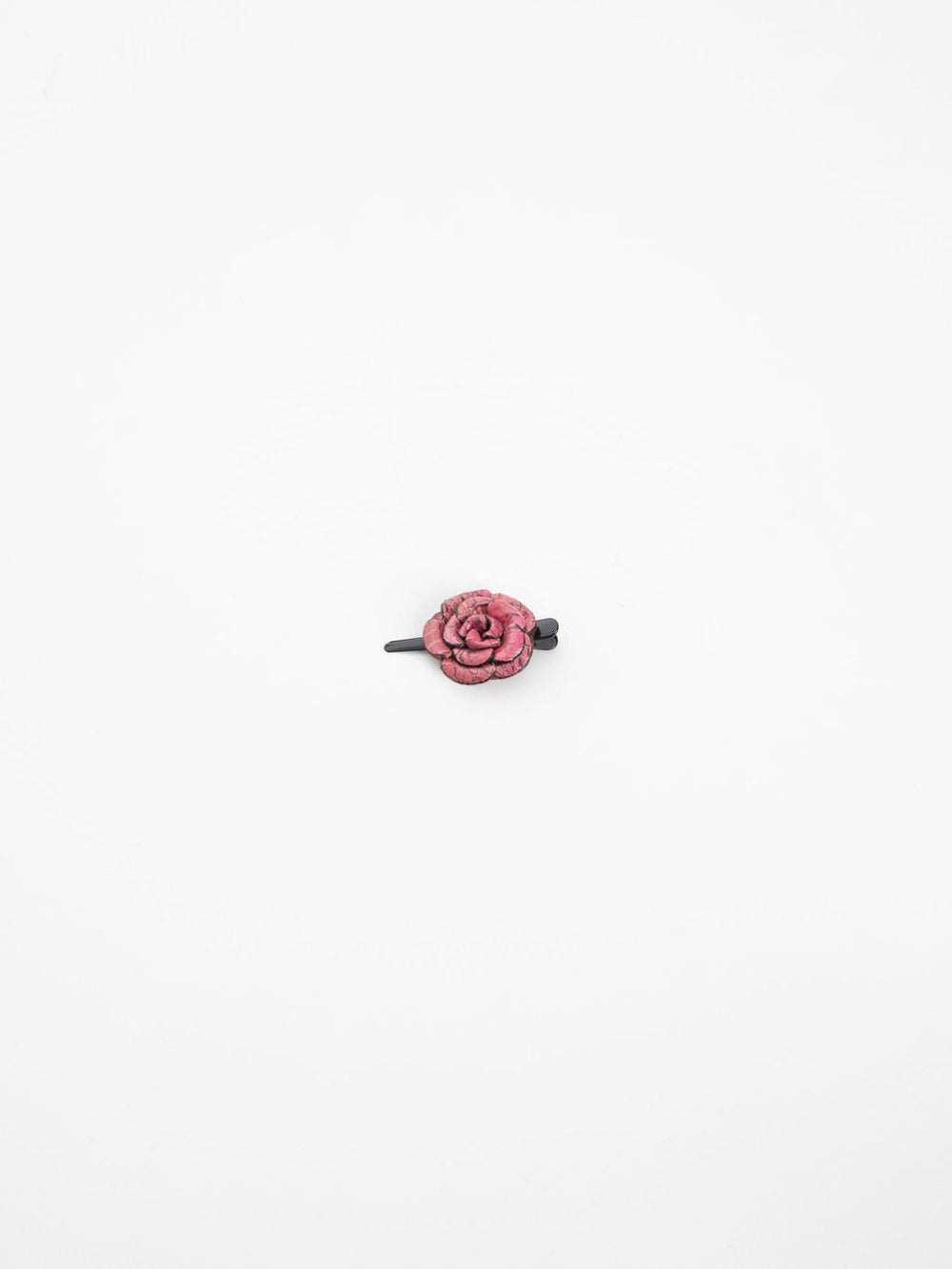 Mini Fiore Leather Clip Pink