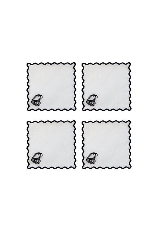 Oyster Cocktail Napkins | Set of 4