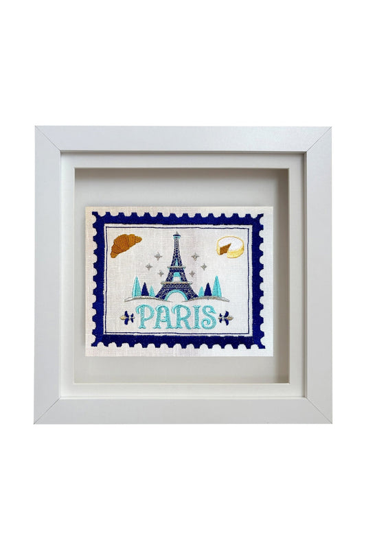 Paris Embroidered Stamp