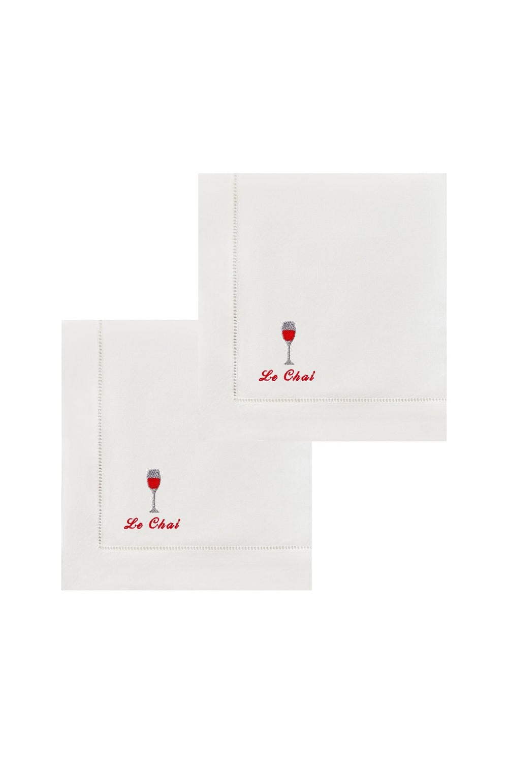 Embroidered Red Wine Napkins