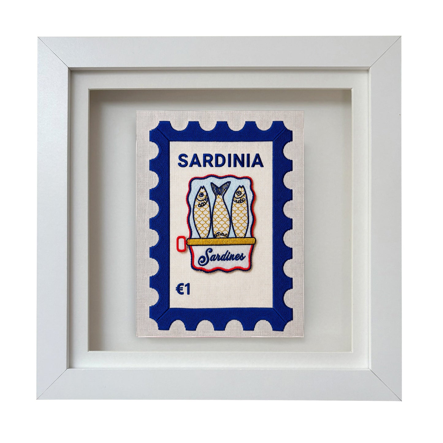 Sardinia Embroidered Stamp Artwork