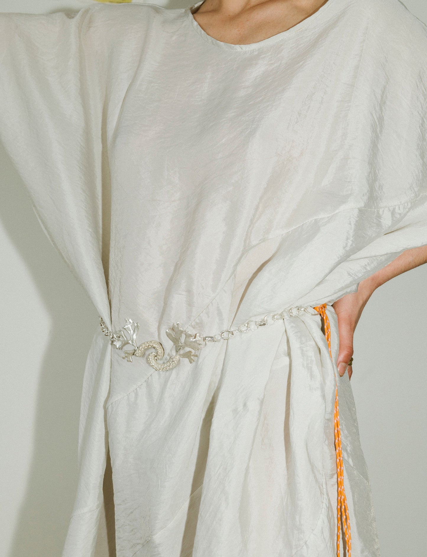 serena belt recycled silver