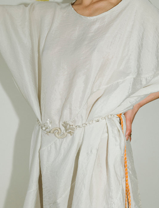 serena belt recycled silver