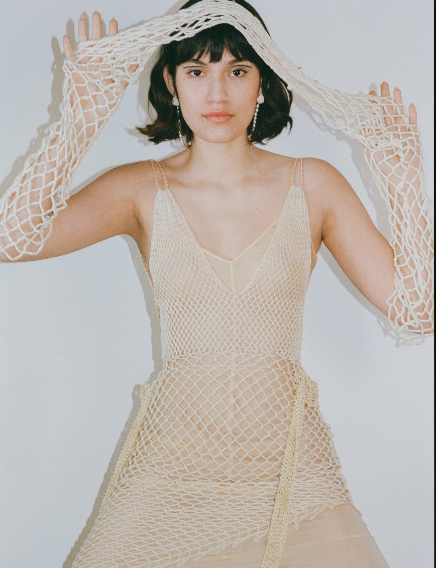 serena dress cotton net wearing
