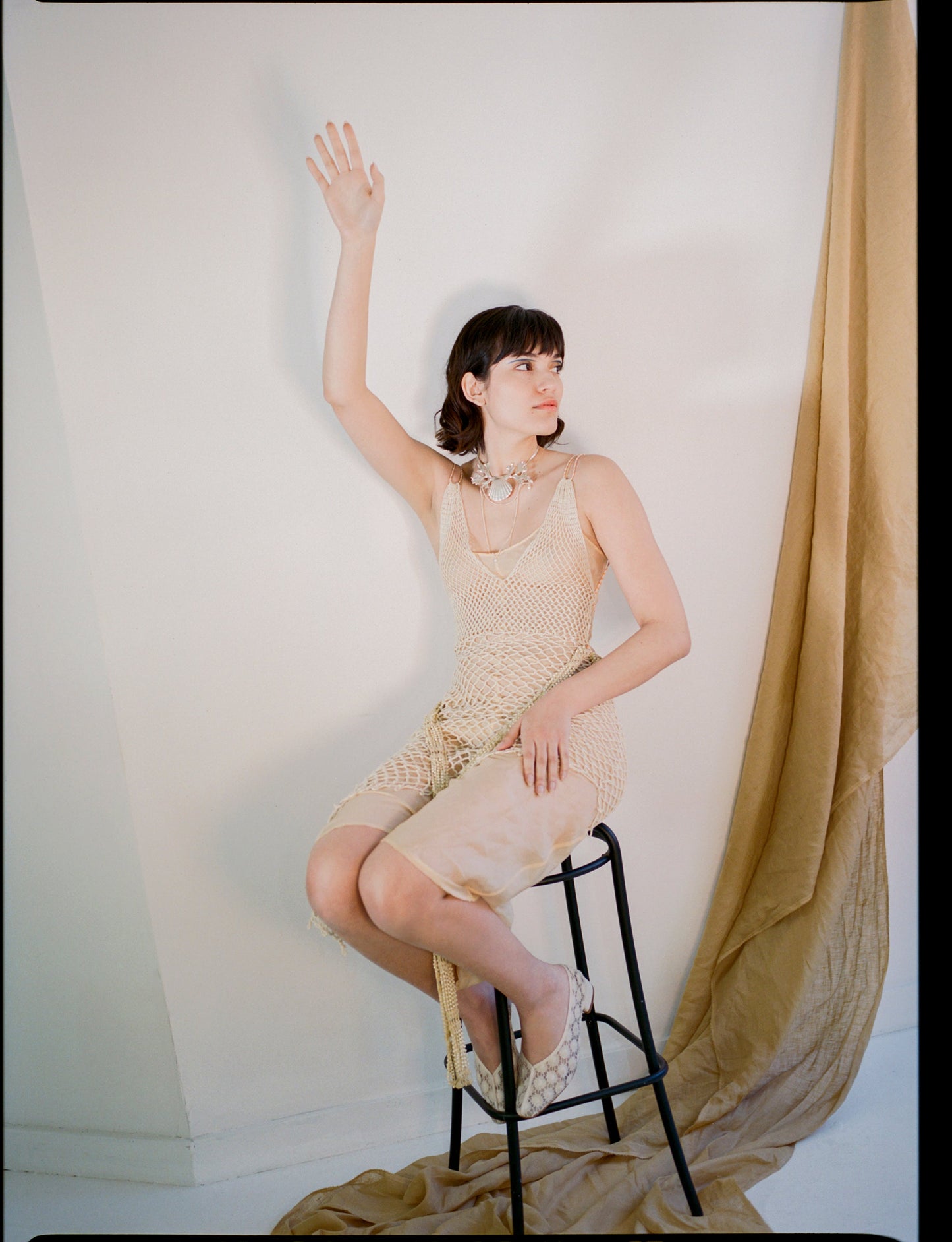 serena dress cotton net
