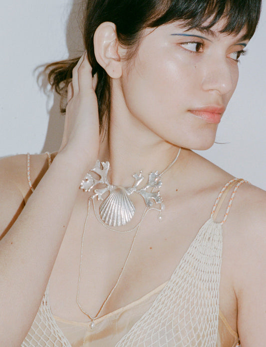 serena necklace recycled silver 