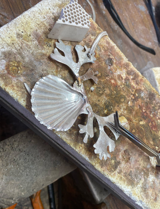 serena necklace recycled silver workshop