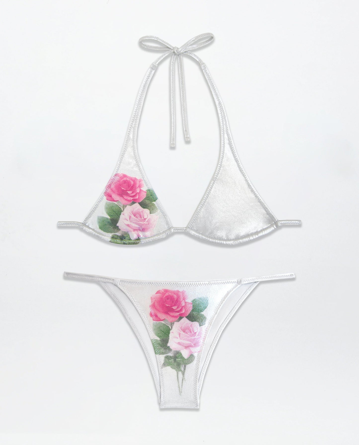 Rose Bottom - Shiny Silver