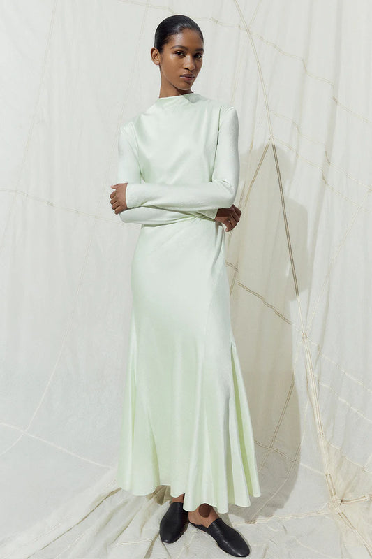 RAQUEL DRESS PALE PISTACHIO
