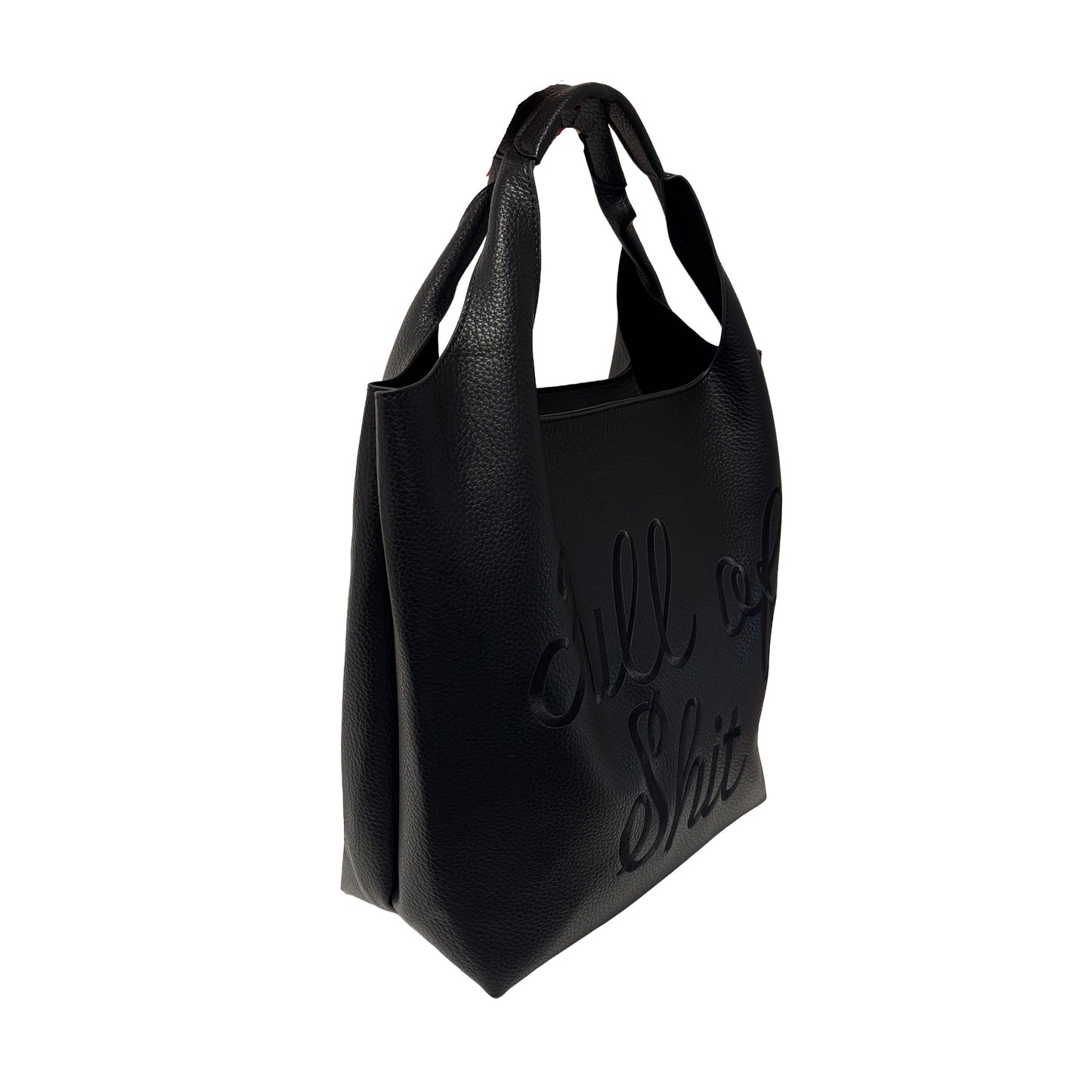 Subtle full of Shit Black Shoulder Bag
