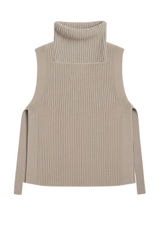 Short Joan Vest | Stone and Chocolate
