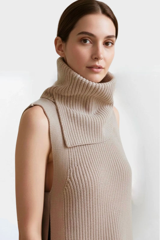 Short Joan Vest | Stone and Chocolate