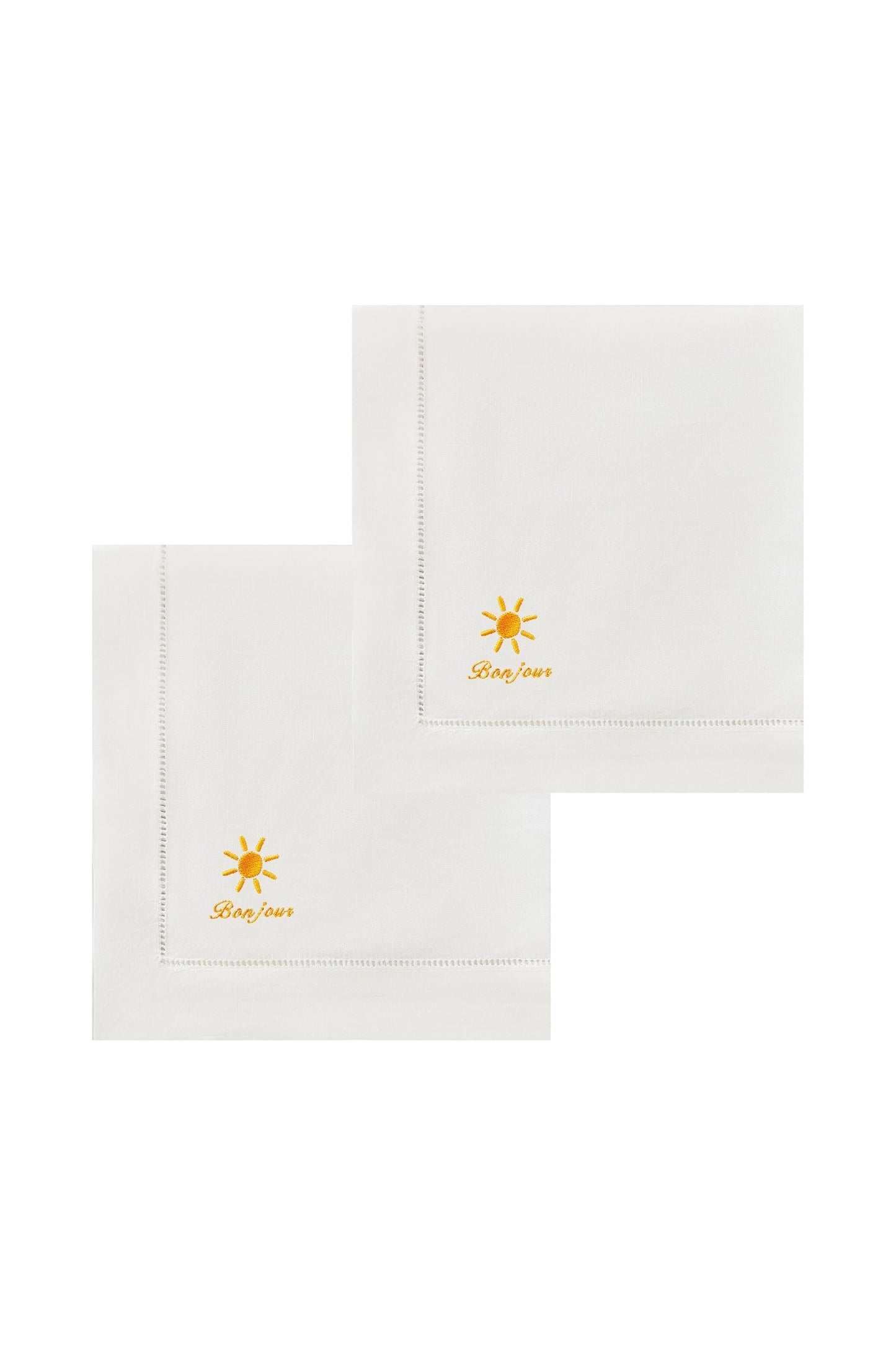 Embroidered Sunshine Napkins